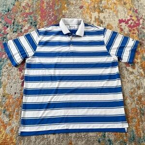 Nike Golf Striped Dri - Fit Golf Tennis Polo Athletic Sports Golfer Shirt